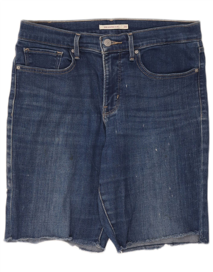 Damskie spodenki jeansowe Levi's 312 W30 Średnioniebieskie bawełniane