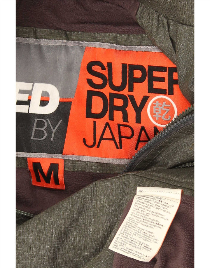 Męska kurtka wiatrówka z kapturem Superdry UK 38, średni nylon khaki