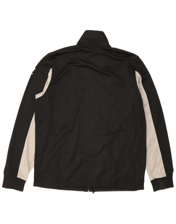 LOTTO Mens Tracksuit Top Jacket Large Black Colourblock Polyester