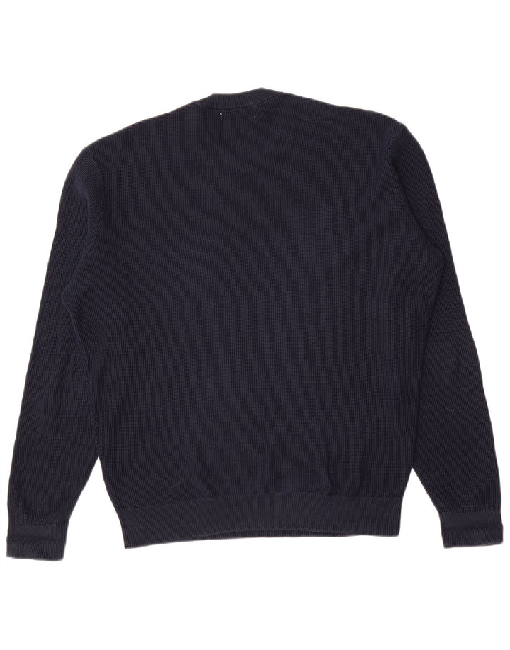 Męski sweter z okrągłym dekoltem Zara, średni granat