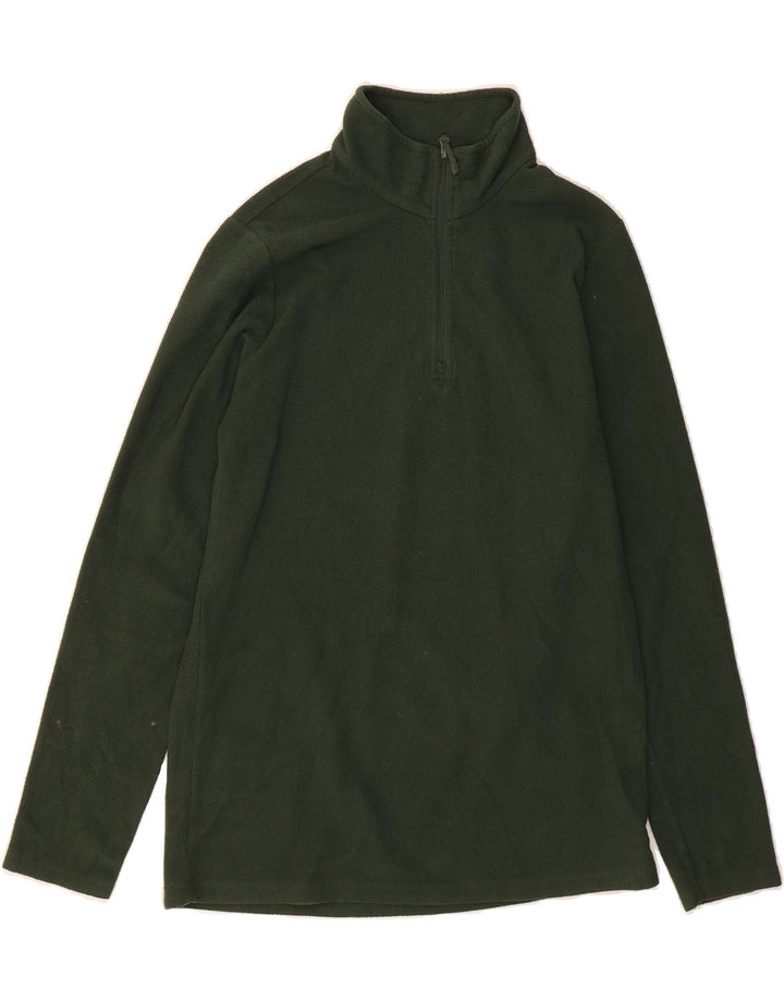 MOUNTAIN WAREHOUSE Mens Zip Neck Fleece Jumper Small Green Polyester Vintage Mountain Warehouse and Second-Hand Mountain Warehouse from Messina Hembry 