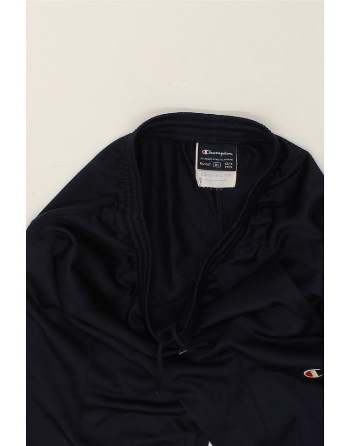 CHAMPION Boys Tracksuit Trousers 13-14 Years Navy Blue Polyester Vintage Champion and Second-Hand Champion from Messina Hembry 