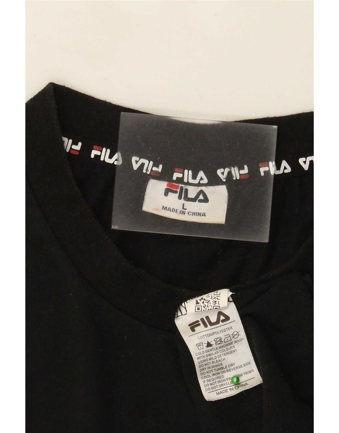 Męski T-shirt z grafiką Fila, duży, czarny, bawełniany