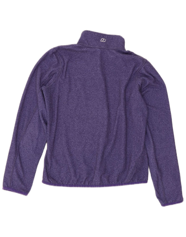 Damski sweter polarowy Berghaus z zamkiem błyskawicznym UK 10, mały, fioletowy poliester