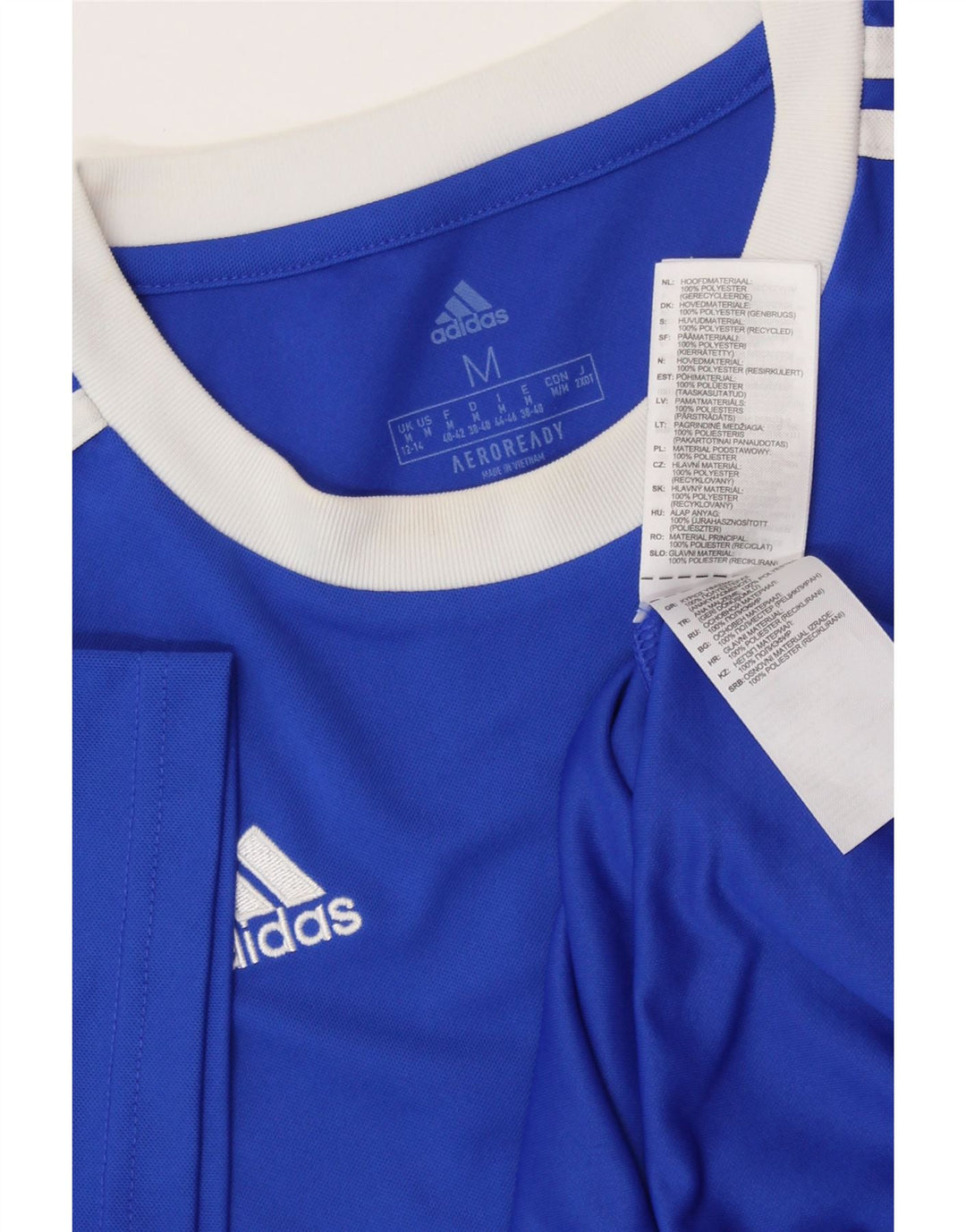 Damska koszulka ADIDAS Aeroready Top UK 12/14, średni niebieski poliester