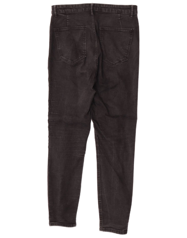 Damskie jeansy obcisłe z wysokim stanem Zara EU 44 XL W34 L28 czarne