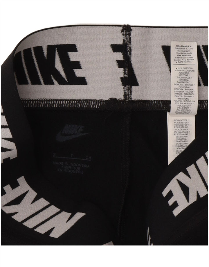 Damskie legginsy Nike Graphic UK 10, małe, czarne, bawełniane