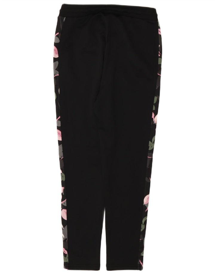 Damskie spodnie dresowe Puma UK 10, małe, czarne, z poliestru w kwiaty