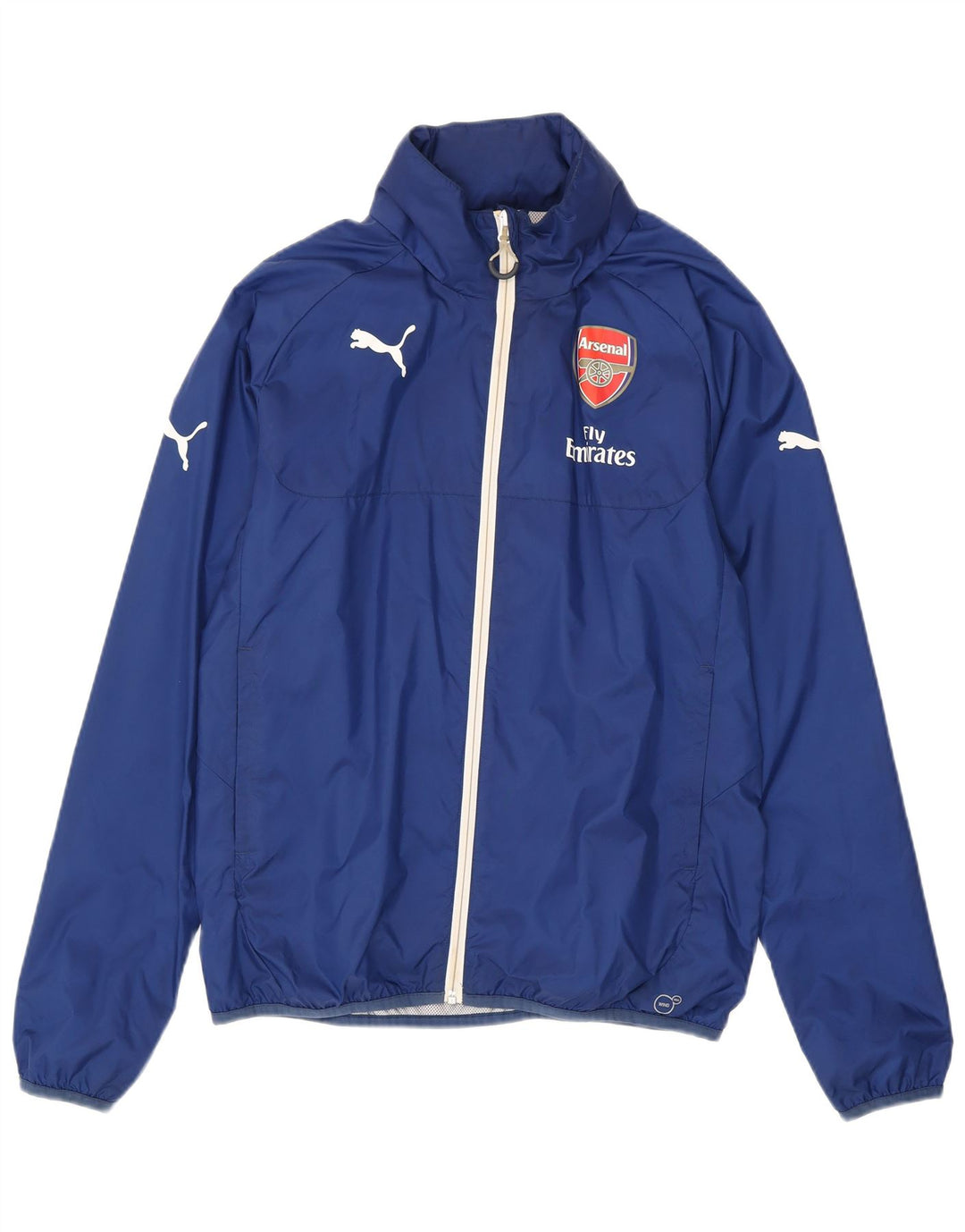 Męska kurtka przeciwdeszczowa Puma Arsenal z kapturem UK 38 Średni niebieski nylon