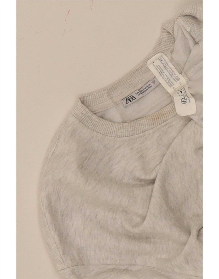 Damska bluza oversize Zara Crop Jumper UK 10 Small Grey Flecked