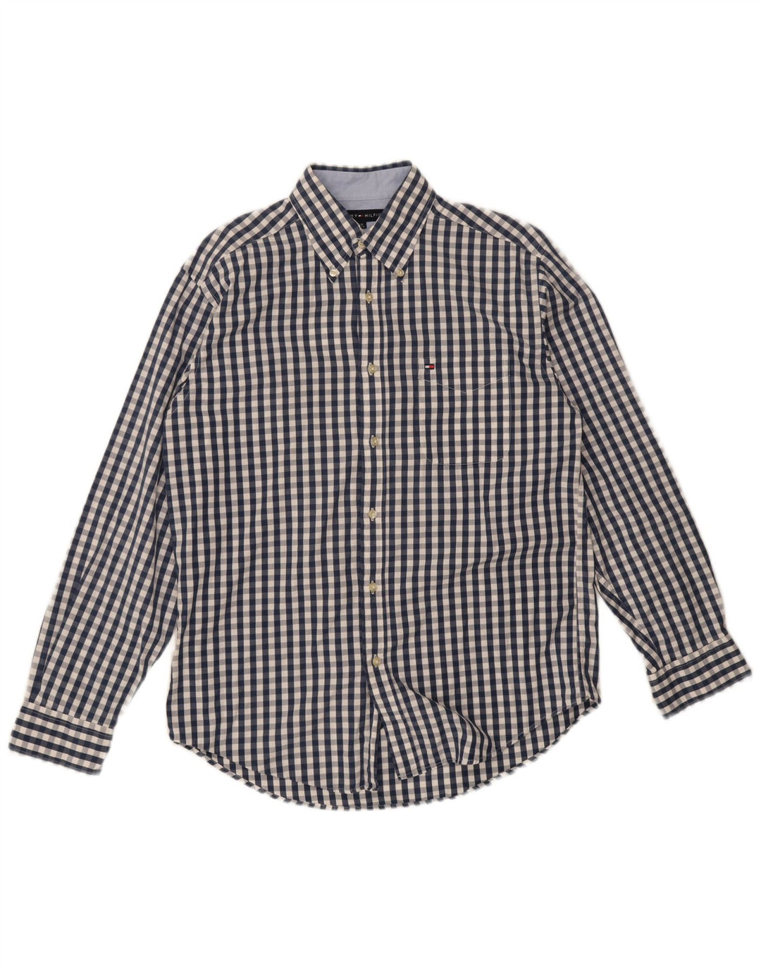 Koszula męska Tommy Hilfiger, średnia, granatowa, bawełniana kratka