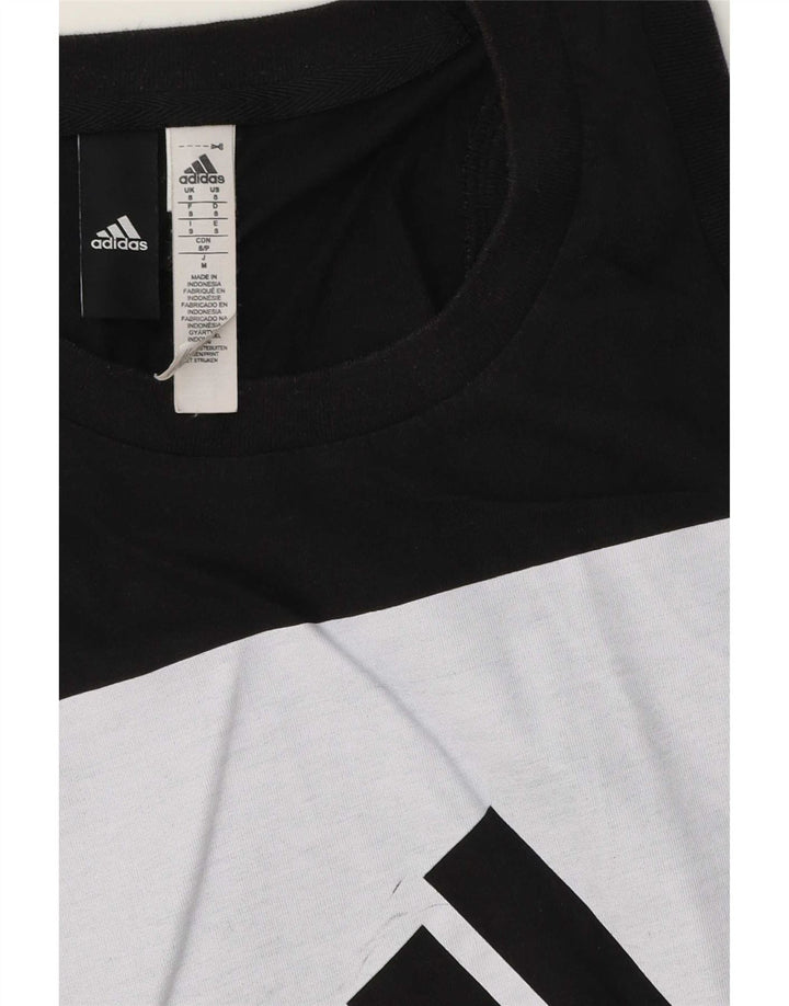 Adidas Męska kamizelka z grafiką, mała, czarna, bawełniana