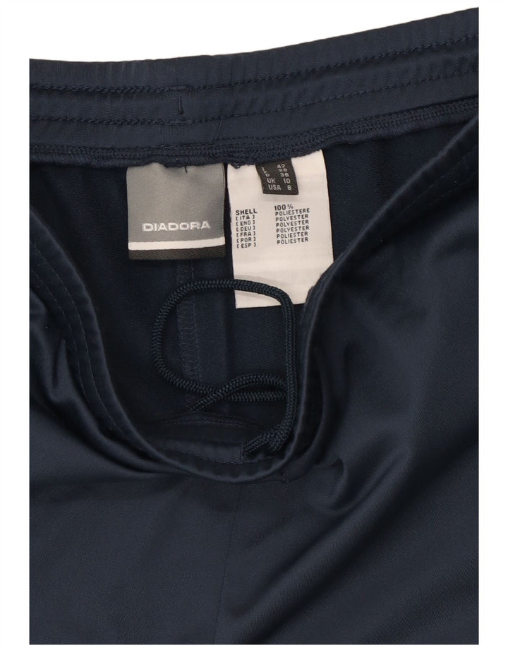 Damskie spodnie dresowe Diadora UK 10, małe, granatowe, poliestrowe