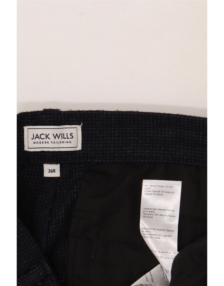 Męskie spodnie chino JACK WILLS W36 L27 granatowo-wełniane