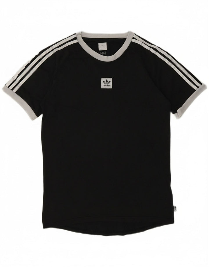 ADIDAS Mens Graphic T-Shirt Top Small Black Cotton