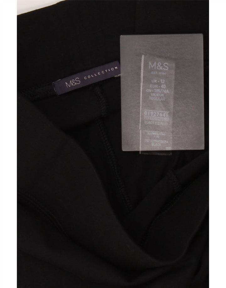 Legginsy damskie Marks & Spencer UK 12, średnie, czarne, bawełniane