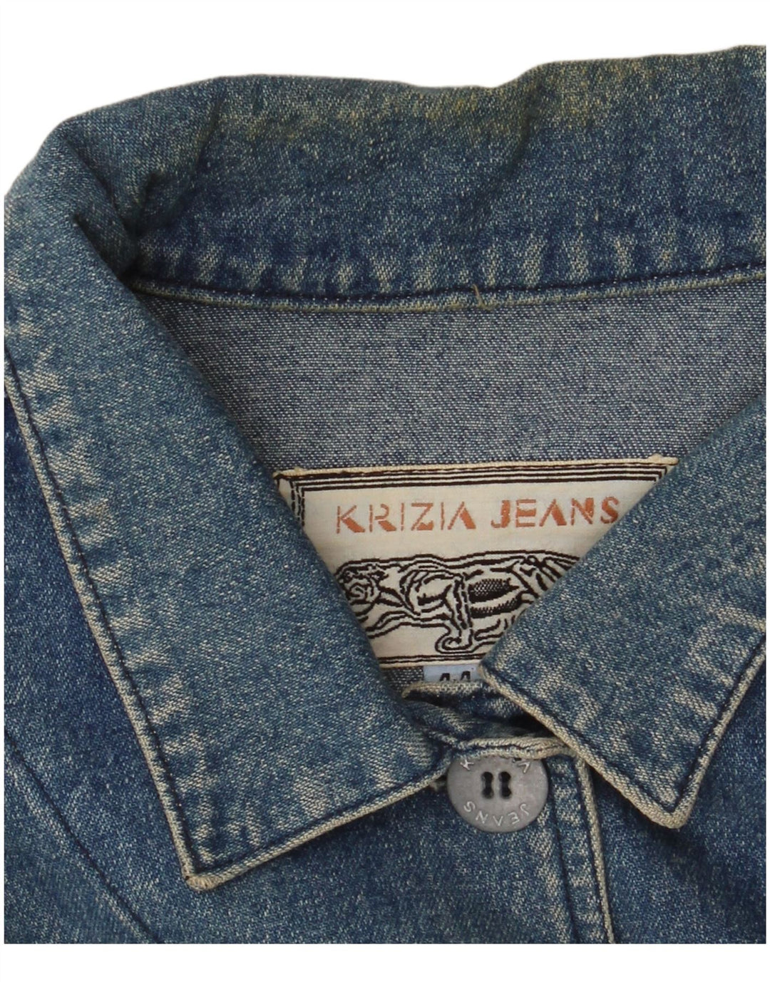 KRIZIA JEANS Damska kurtka dżinsowa typu oversize IT 44 w kolorze średniego niebieskiego w kwiaty