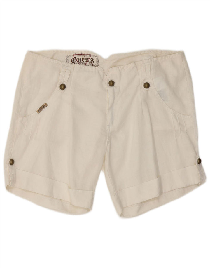 Damskie szorty Guess W31 Medium White Ramie