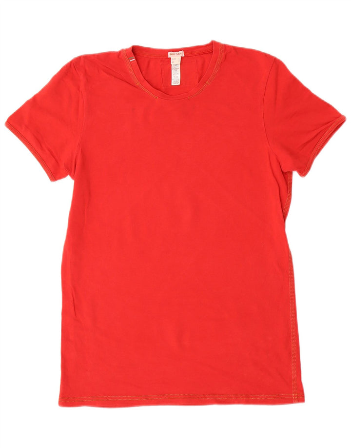 T-shirt damski DIESEL Top UK 10 Small, czerwony, bawełniany