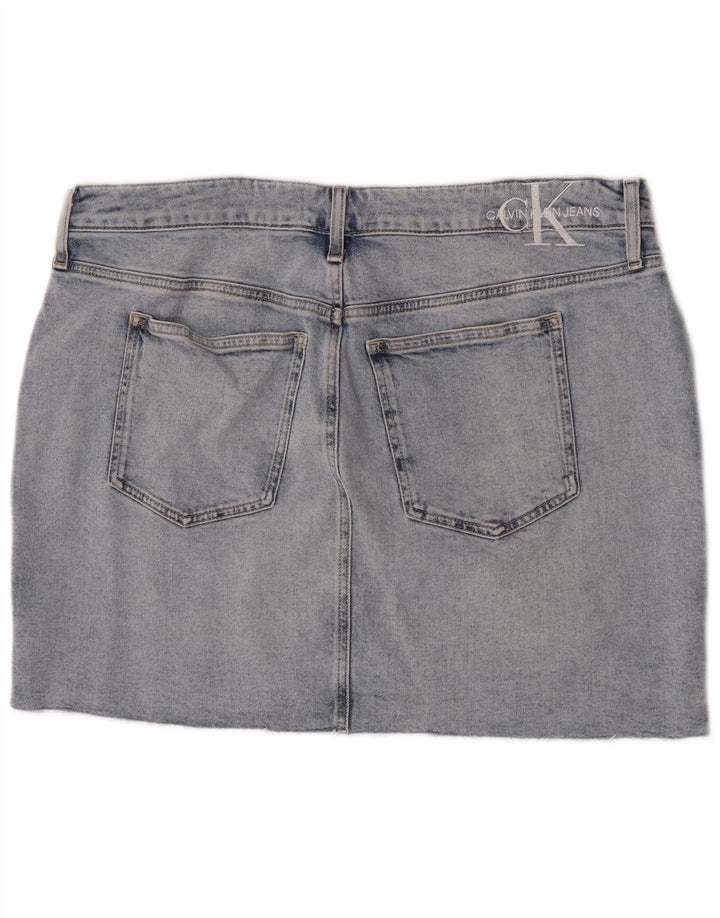 Damska mini spódniczka dżinsowa Calvin Klein W36 L17 niebieska