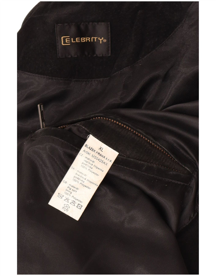 Vintage męska zamszowa kurtka UK 42 XL brązowa skóra