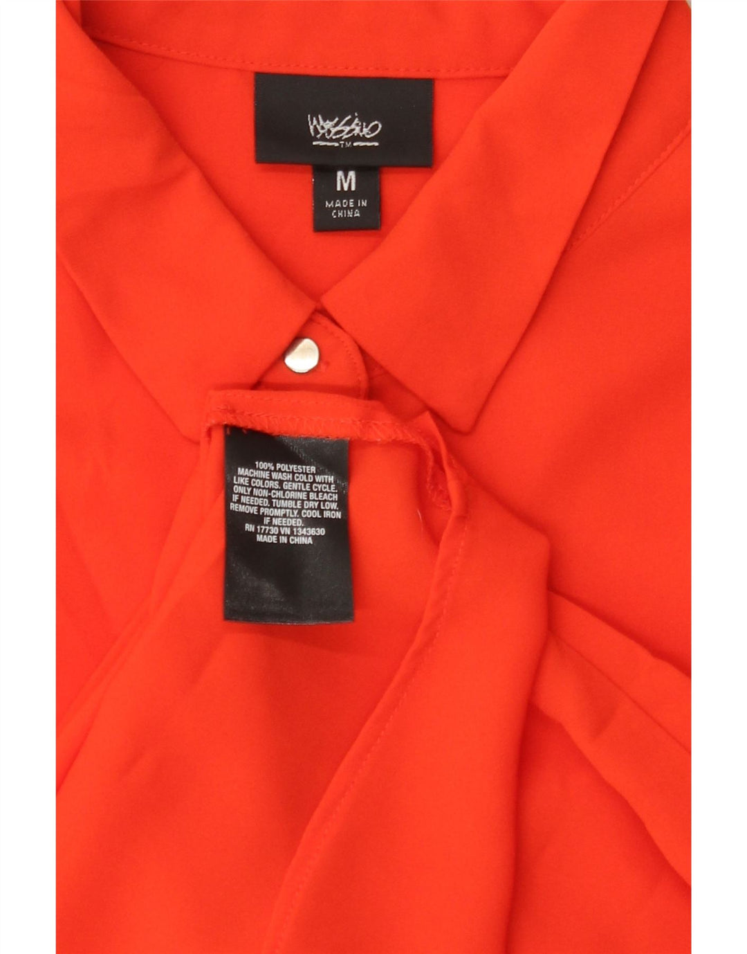 Damska bluzka koszulowa Mossimo UK 14, średni czerwony poliester