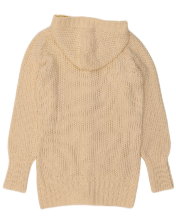 Sweter damski z kapturem w stylu vintage, UK 14, średni, w kolorze złamanej bieli