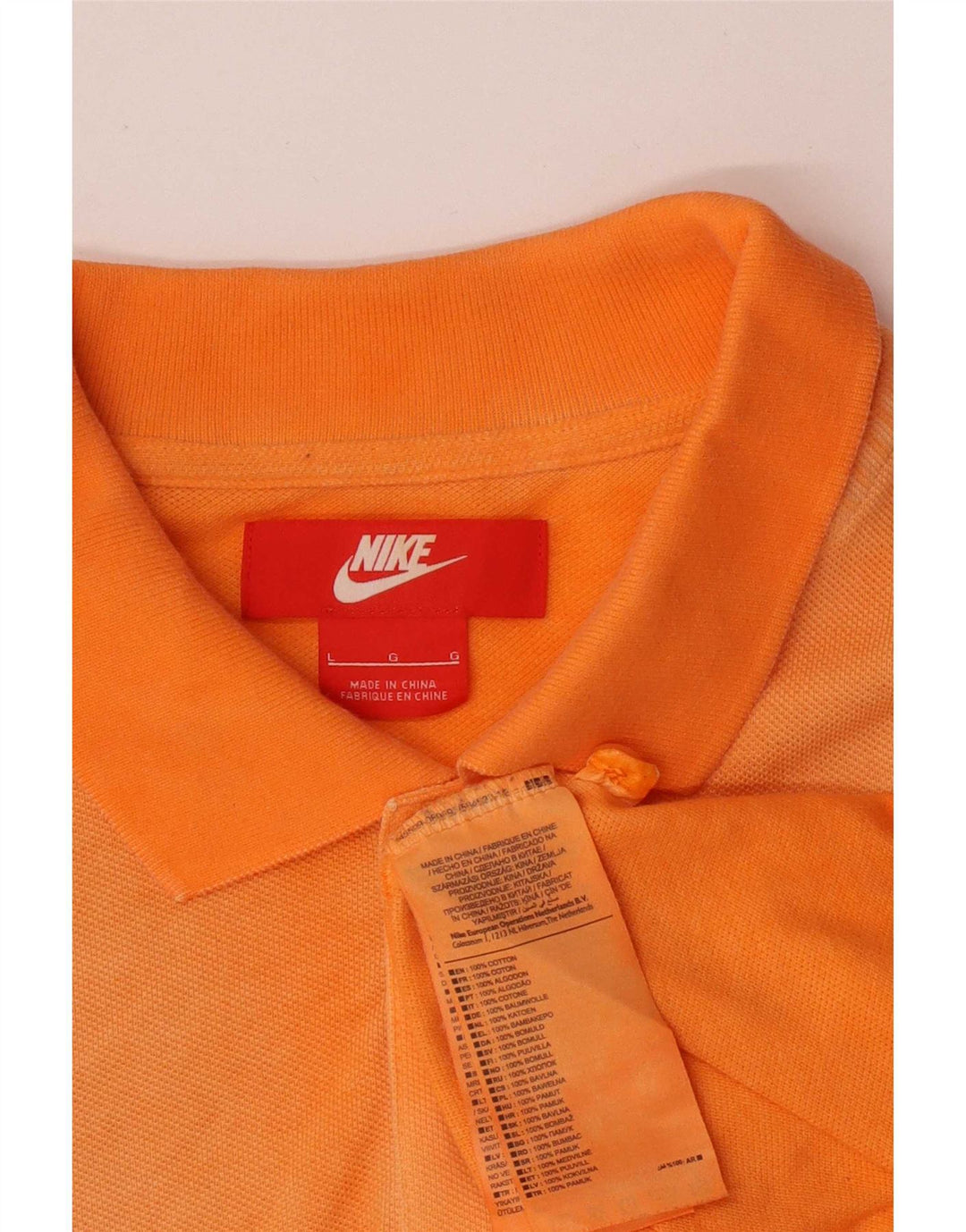 Męska koszulka polo Nike, duża, pomarańczowa, bawełniana