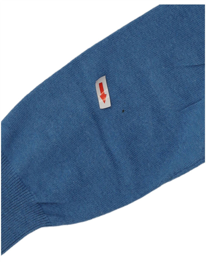 Męski sweter Superdry z dekoltem w kształcie litery V, XL, niebieski, bawełniany