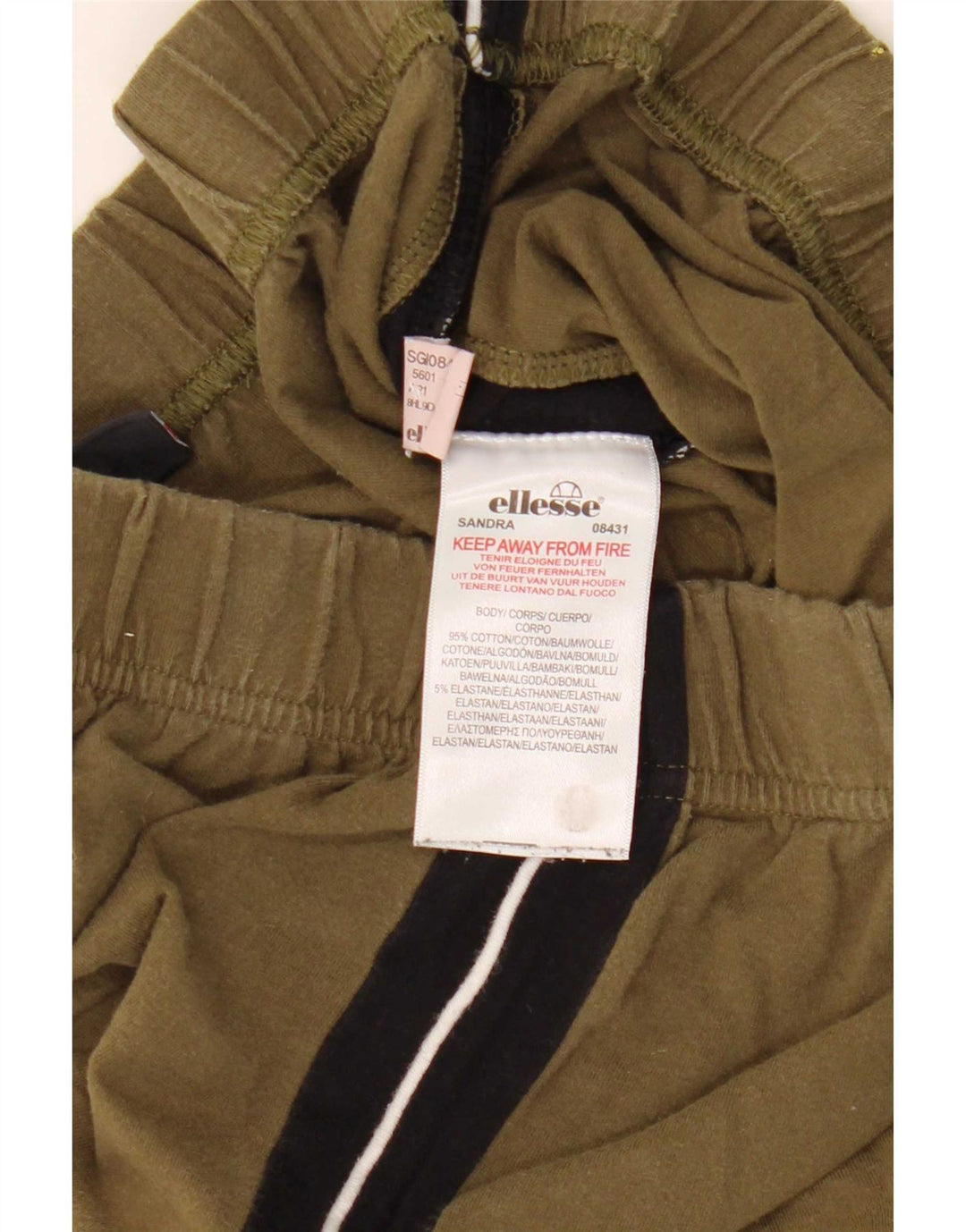 Legginsy damskie Ellesse UK 12, bawełna w kolorze średniego khaki