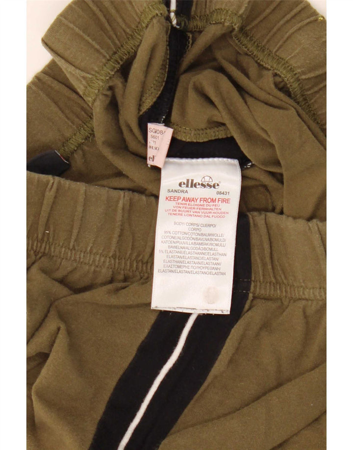 Legginsy damskie Ellesse UK 12, bawełna w kolorze średniego khaki