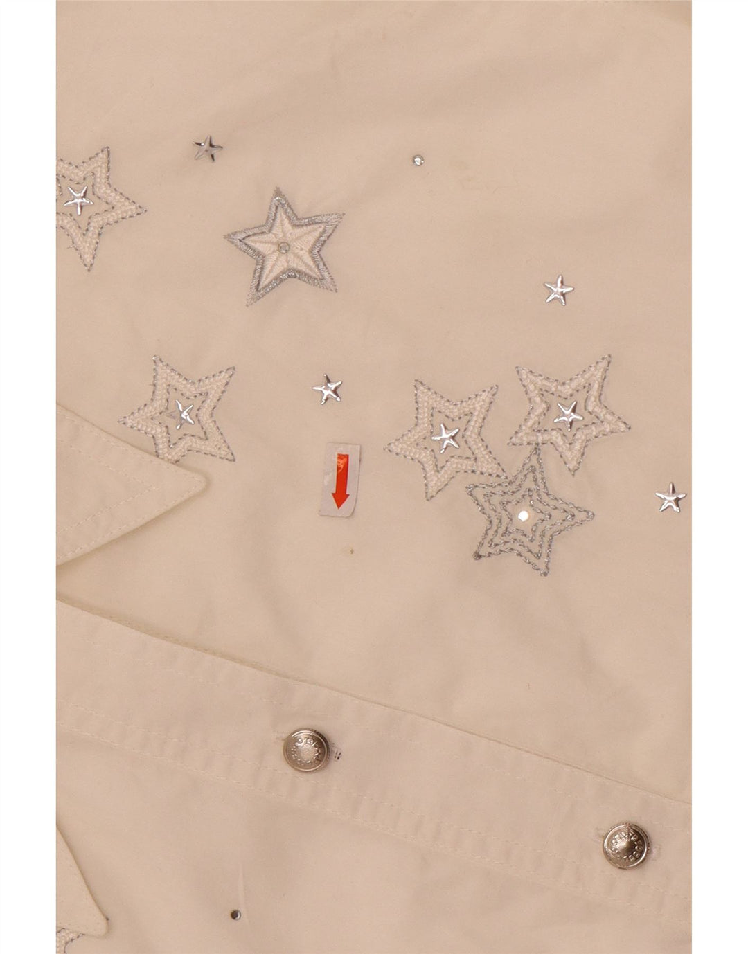 Damska koszula graficzna Roccobarocco IT 44 Średnia biała bawełniana geometryczna