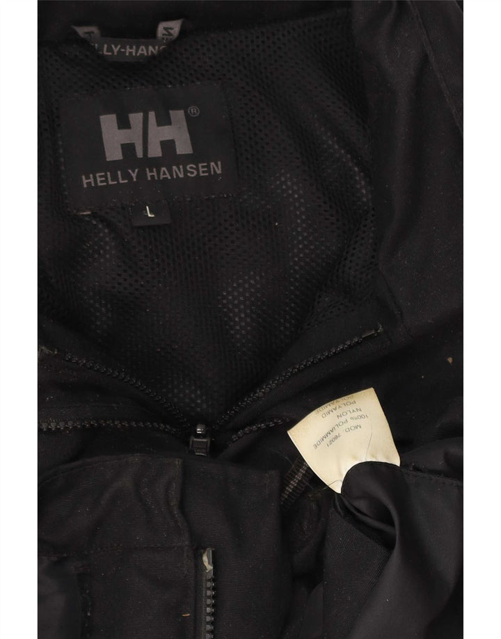 Męska kurtka wiatrówka Helly Hansen o luźnym kroju UK 40, duży, czarny poliester