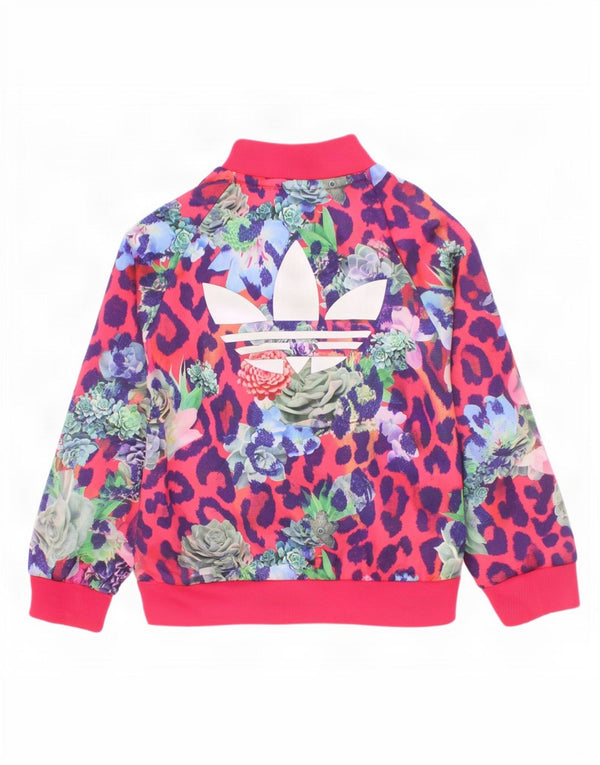Adidas Baby Girls Graphic Dres Top Kurtka 18-24 miesięcy Różowy Kwiatowy