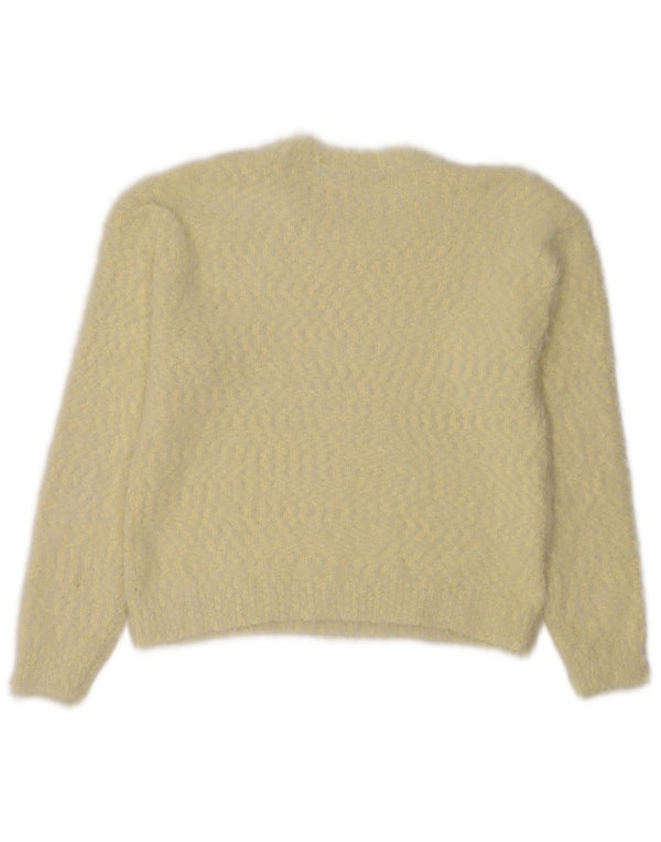 Marks & Spencer Damski sweter z wycięciem pod szyją, UK 12, średni żółty nakrapiany