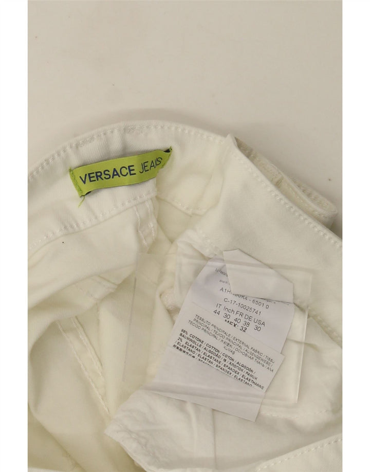 Dżinsy damskie Versace IT 44 Medium W32 L31 Biała bawełna