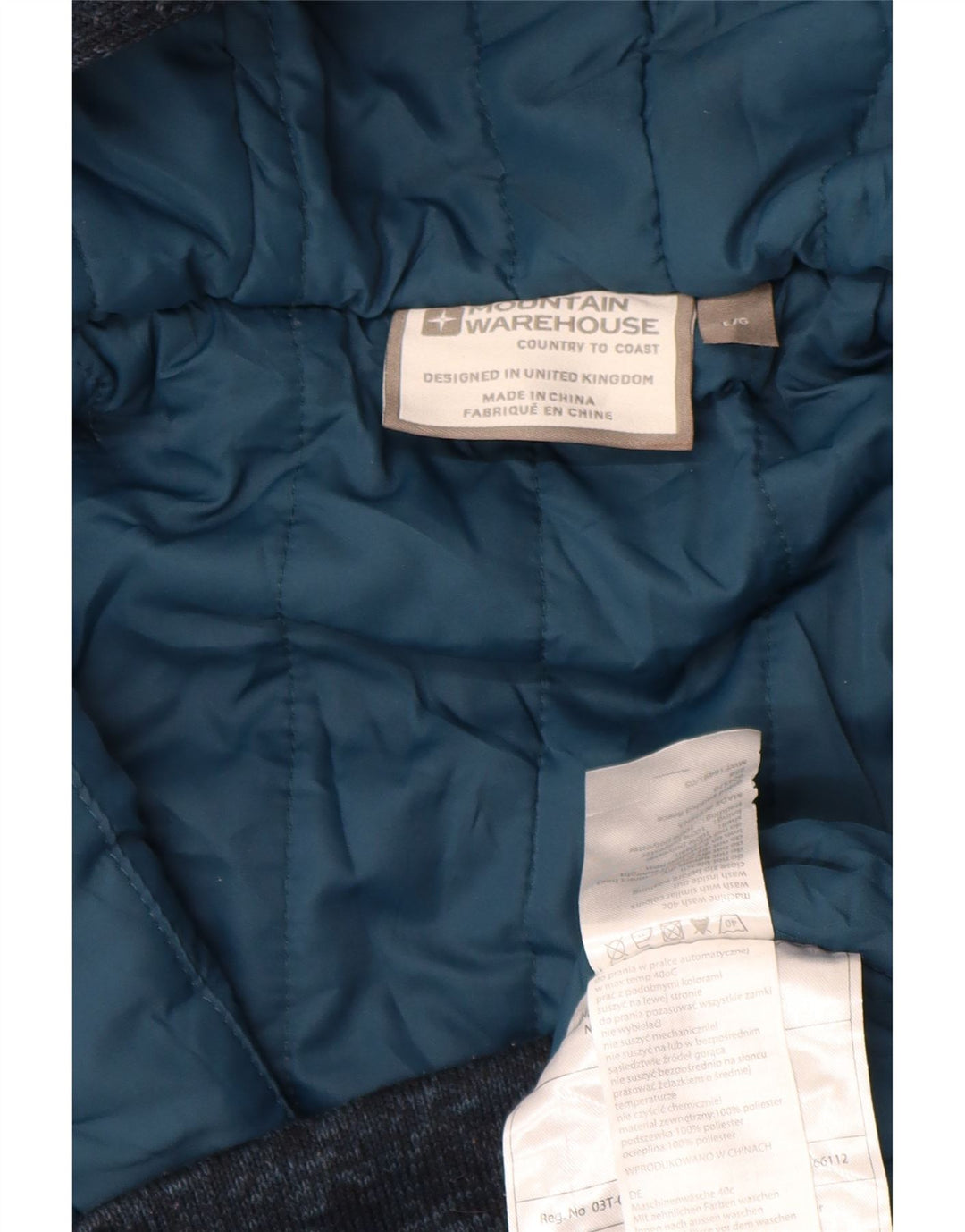 Męski sweter z kapturem i zamkiem Mountain Warehouse, duży, granatowy, nakrapiany