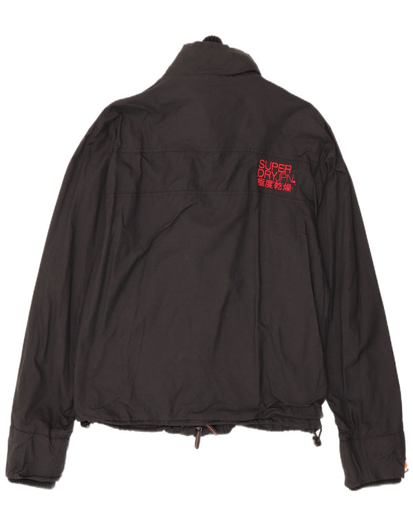 Męska kurtka wiatrówka Superdry UK 40, duża, czarna nylonowa