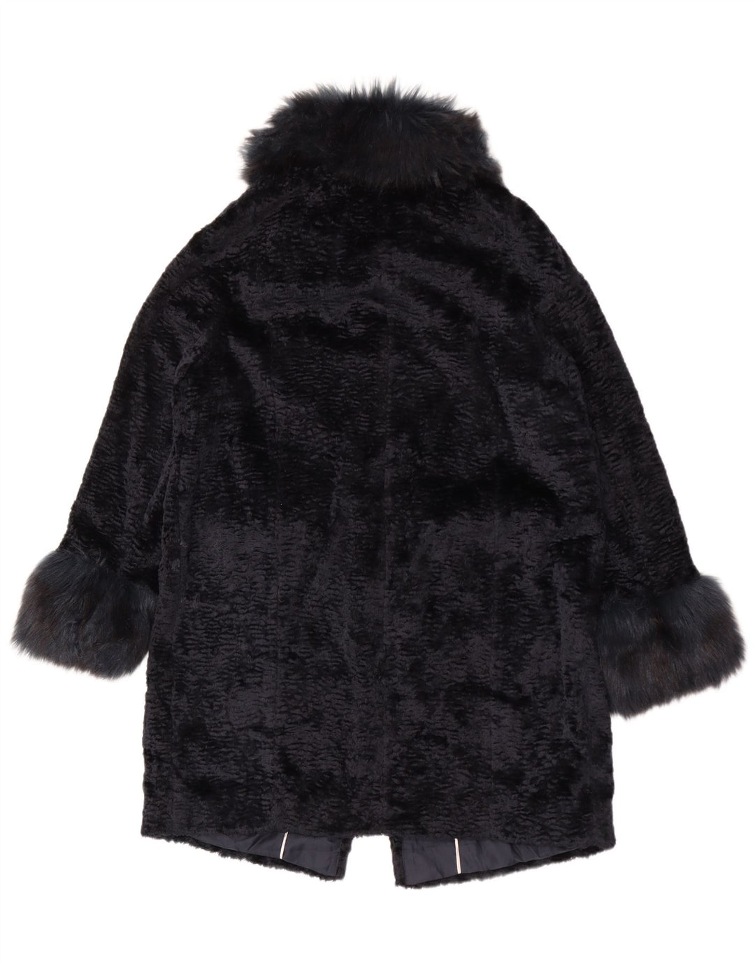 Marks & Spencer Damski płaszcz ze sztucznego futra oversize UK 14, duży, granatowy