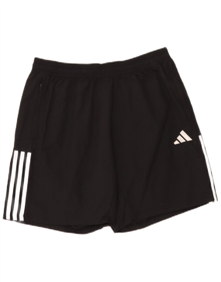 Męskie spodenki sportowe Adidas, duże, czarne, poliamidowe