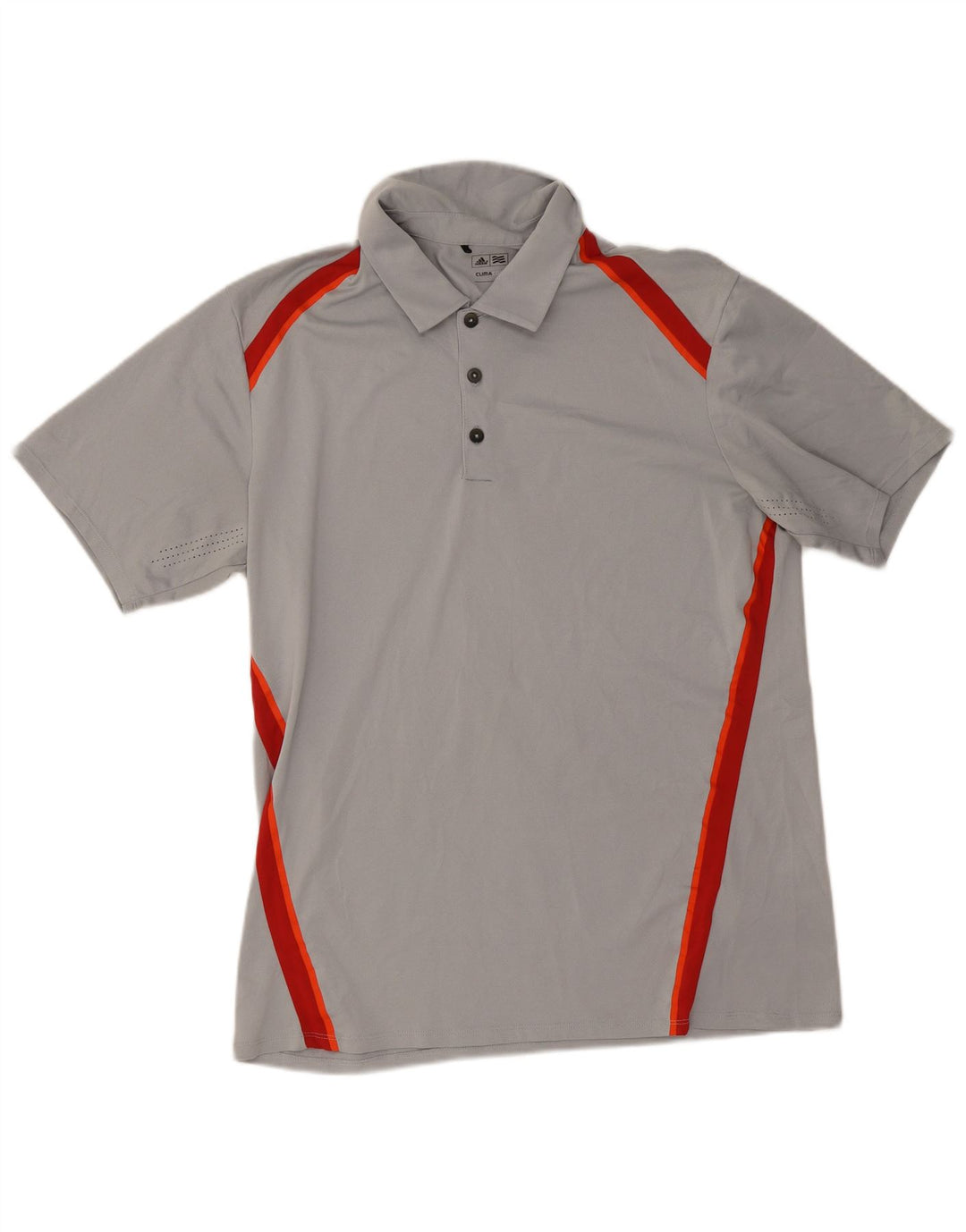Męska koszulka polo Adidas Climacool, duża, szara, z blokami kolorów, poliestrowa