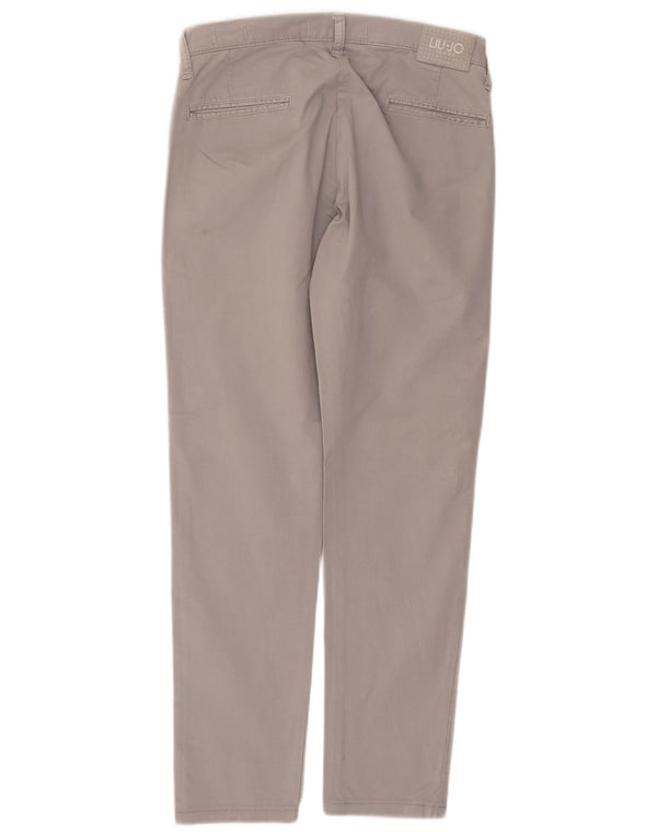 Damskie spodnie chino Liu Jo IT 42 Medium W28 L28 Szara bawełna