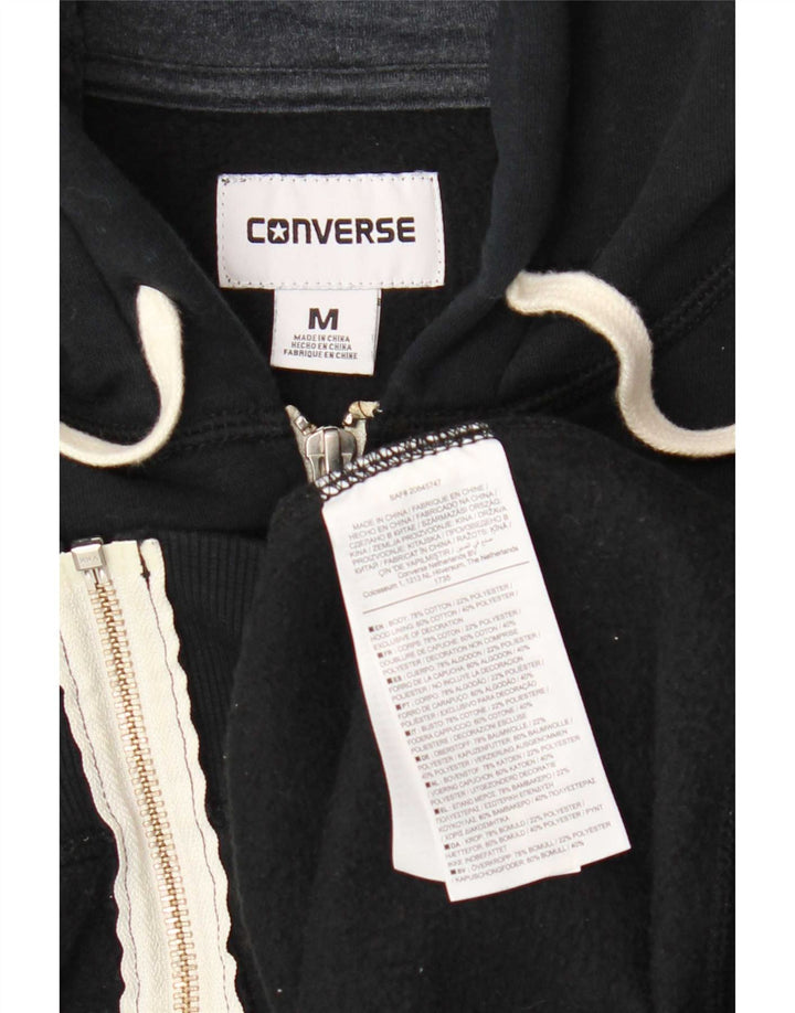Converse Męski sweter z kapturem i zamkiem, średni granatowy, bawełniany
