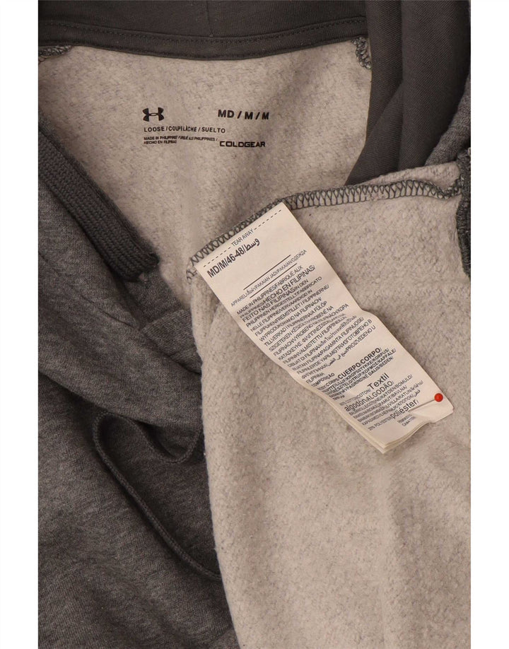 Męski sweter z kapturem Under Armour Cold Gear, średnioszary, bawełniany