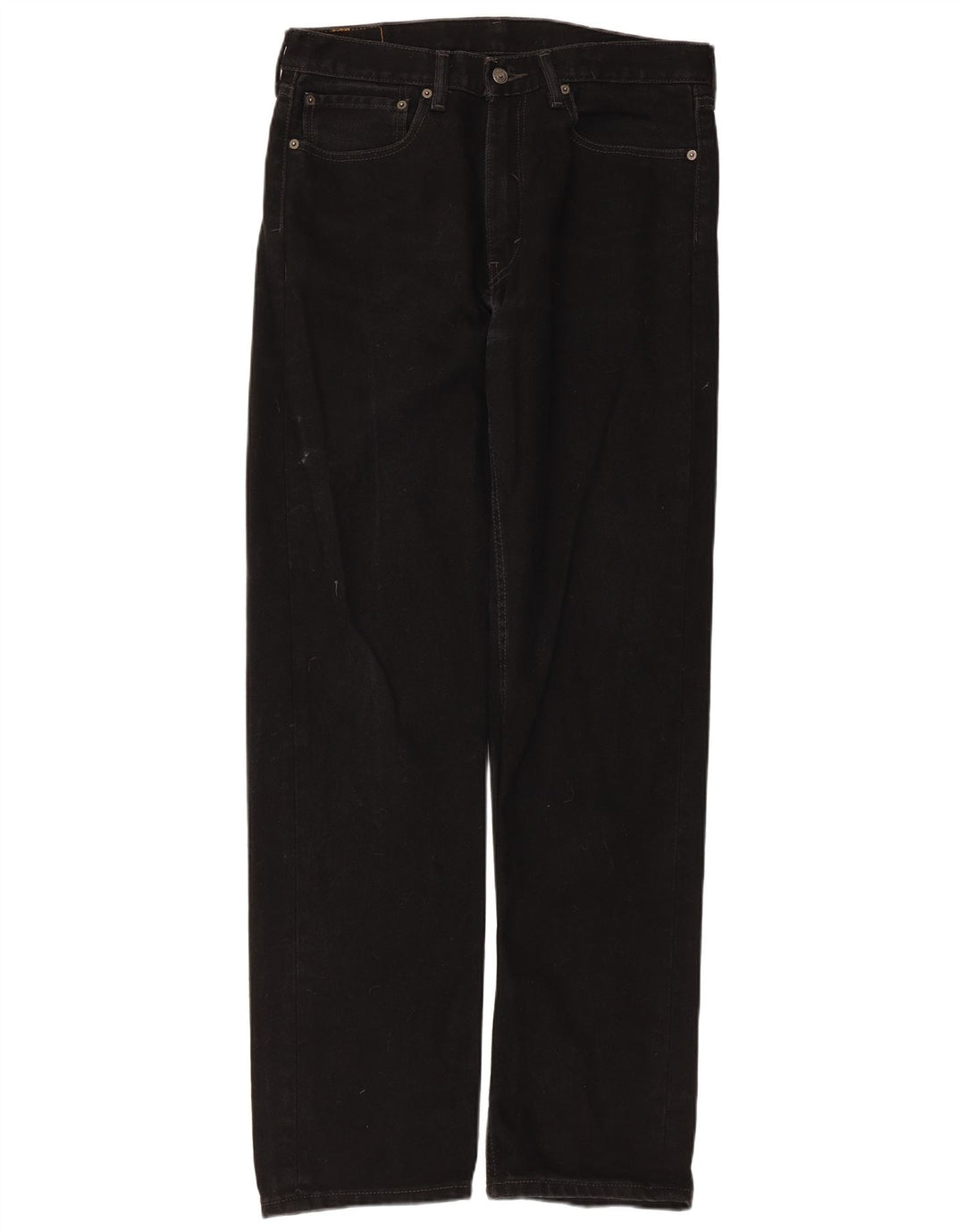Męskie dżinsy Levi's 505 Straight W34 L34 Czarna bawełna