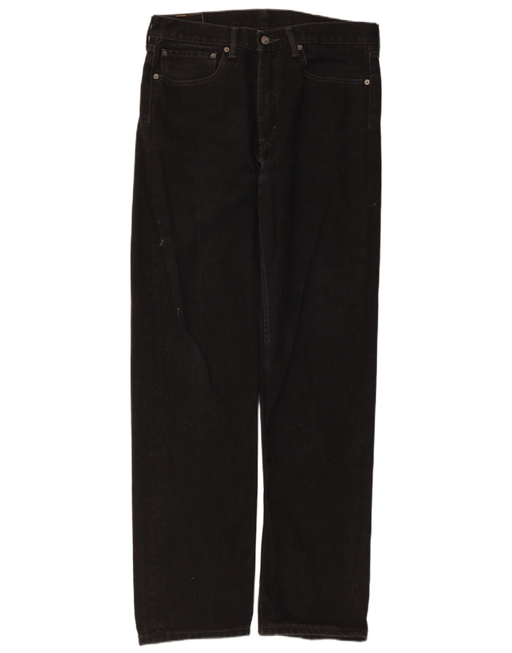 Męskie dżinsy Levi's 505 Straight W34 L34 Czarna bawełna