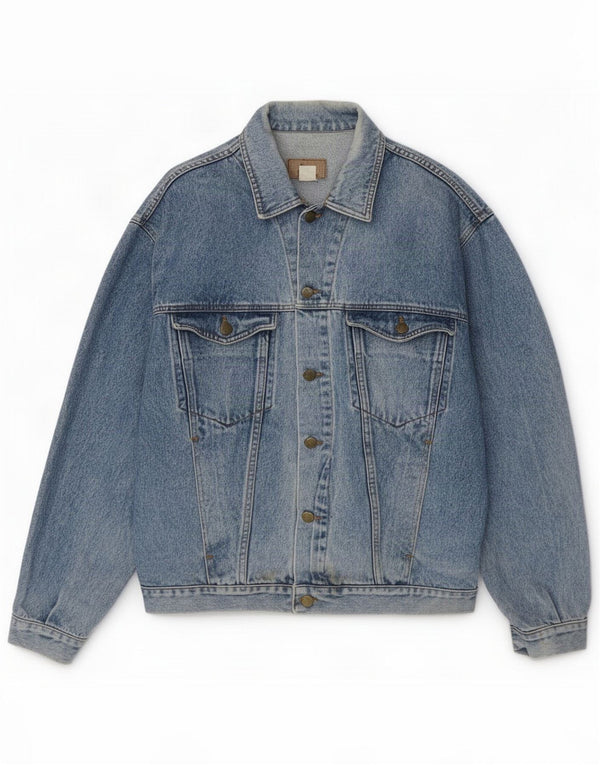 Męska kurtka dżinsowa vintage UK 40 Large Blue Cotton