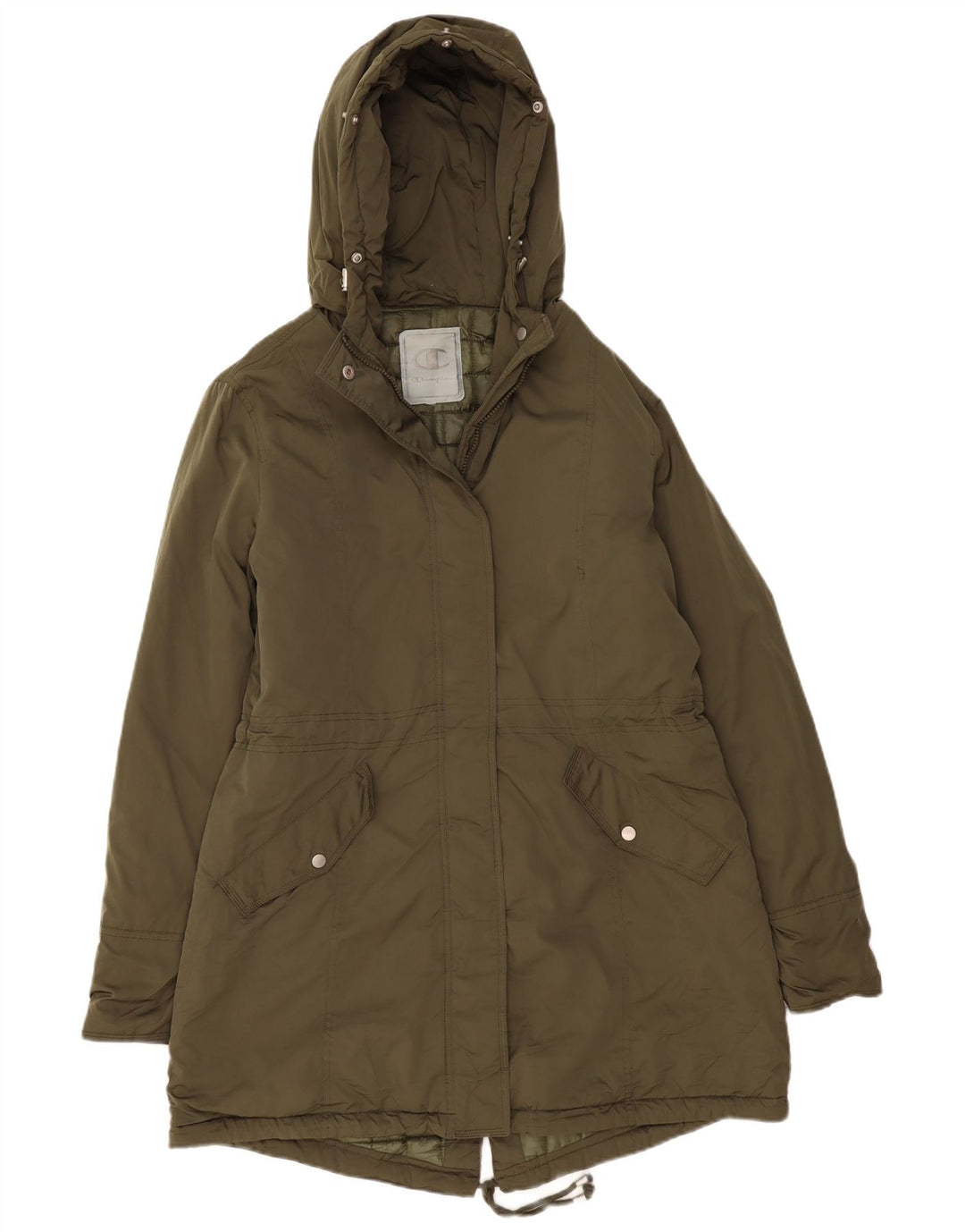 Damska kurtka parka z kapturem Champion UK 18 XL Khaki, poliester