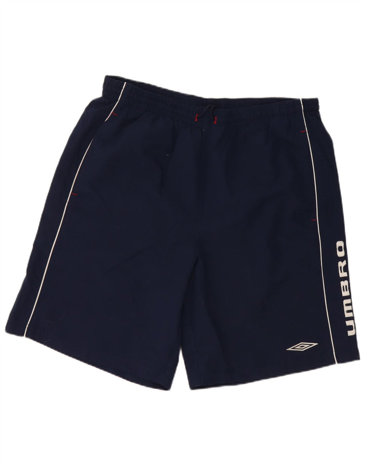 Męskie spodenki sportowe Umbro z grafiką, duże, granatowe, z poliestru