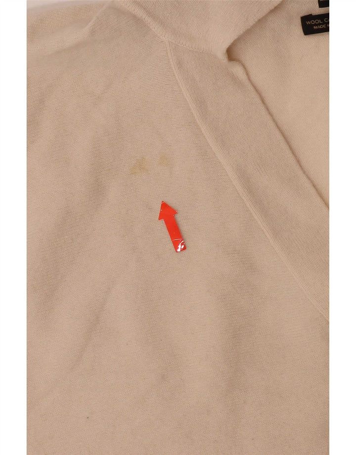 Damski sweter polo Massimo Dutti UK 10, mały, w kolorze złamanej bieli